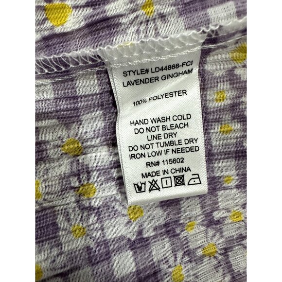 LUSH Women's Lavender Gingham Dress SMALL - Picture 5 of 7